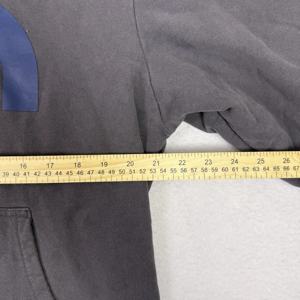 The North Face Men's XL Full Zip Hoodie Gray Blue Logo Sweatshirt Fall 2011 TB5Q